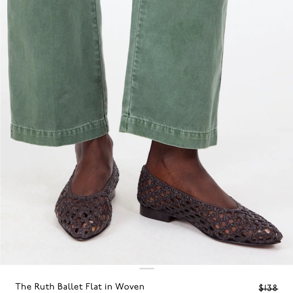 Madewell Woven Ballet Flats in Brown